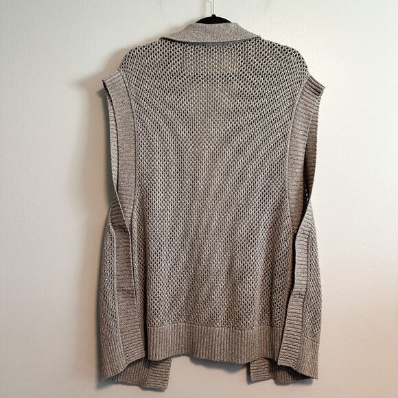 Lafayette 148 Open Knit Side Button Open Knit Open Front Cardigan Size M - Picture 7 of 10